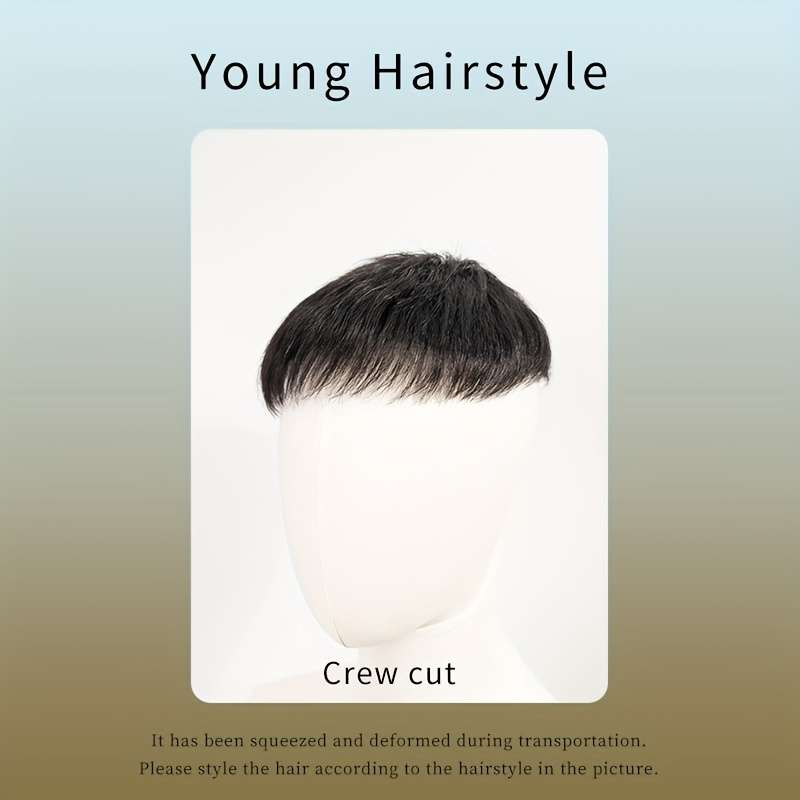 Black-16*18 Mens Wigs Hair Length 5.08Cm