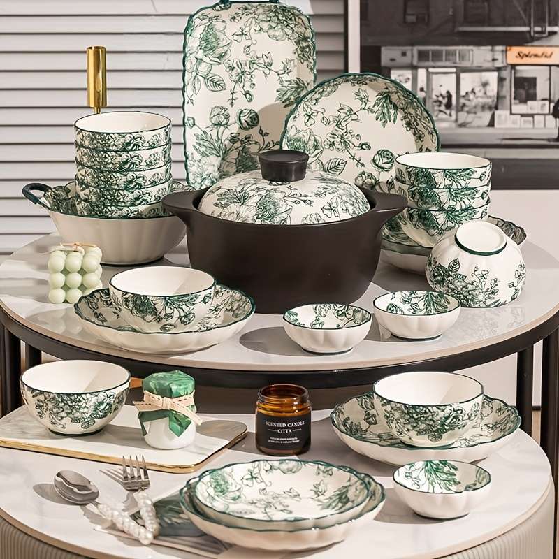 Bowl Color 6Pcs  2 Sauce Dishes  2 Bowls  2 Platters