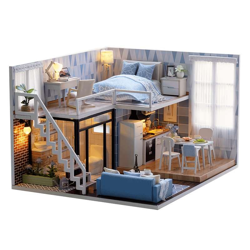 3D Model Desktop Ornament Items Light Blue Time  Tools