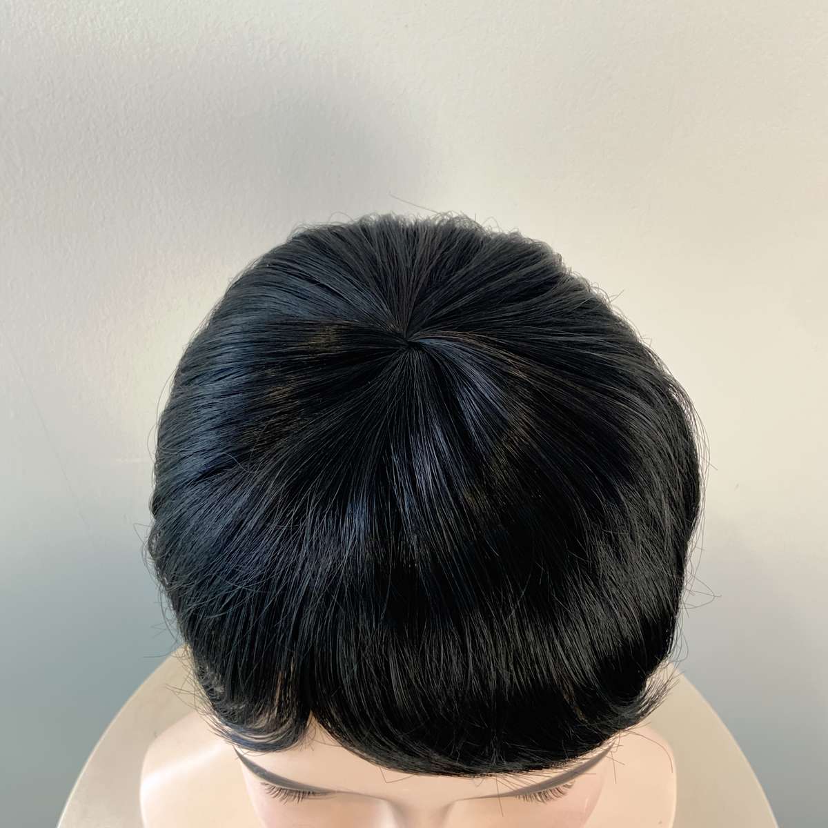 Black Mens Wigs Hair Length 5.08Cm