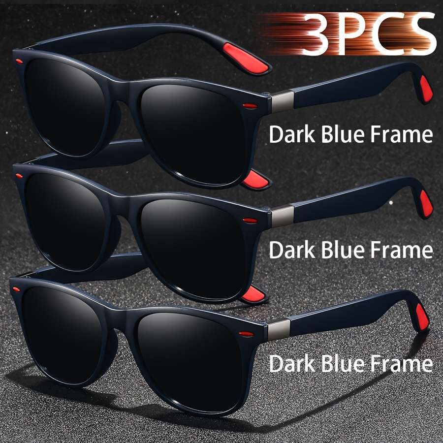 Mens Glasses Color 3Pcsxdarkblueframe