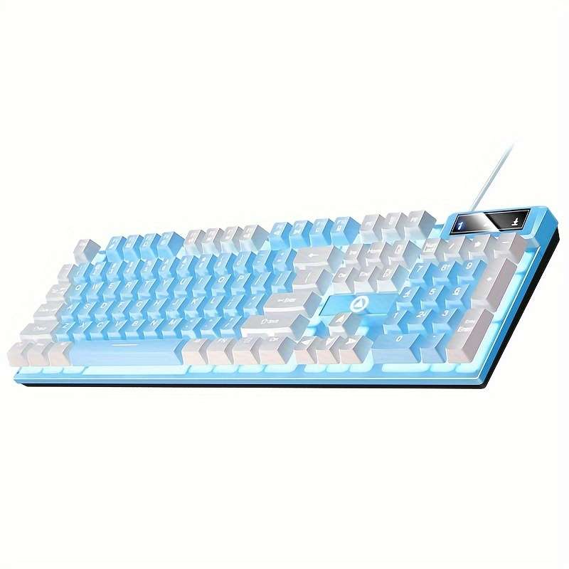 keyboard color Blue And White
