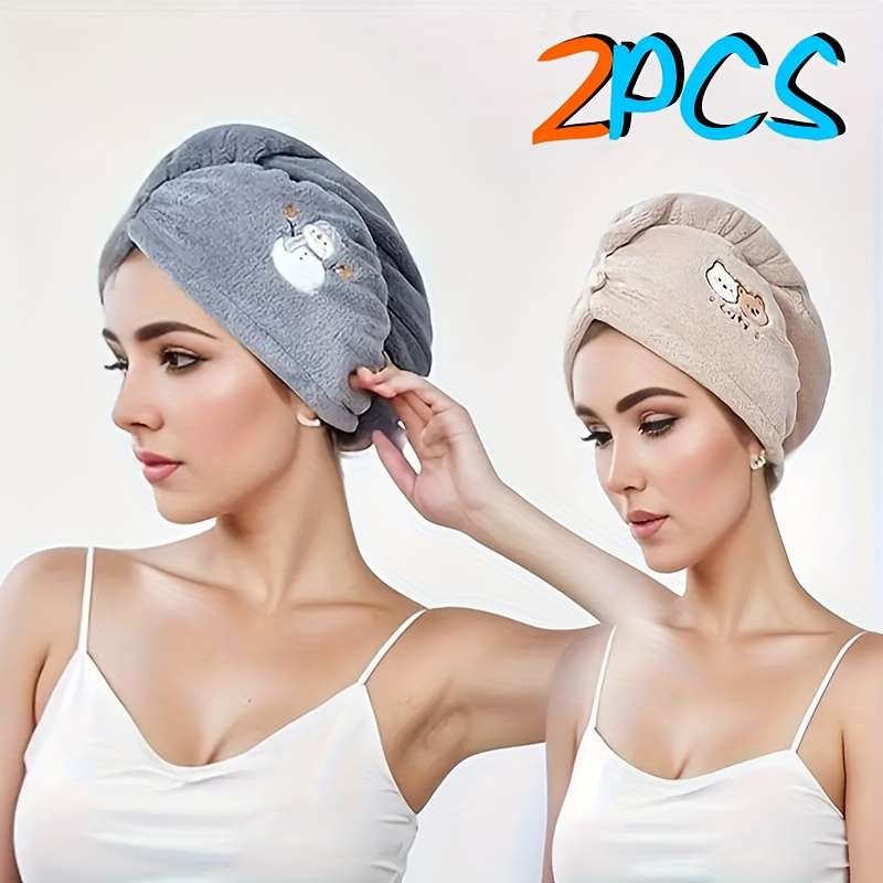 Hair Turban 2Pcsbluekhaki