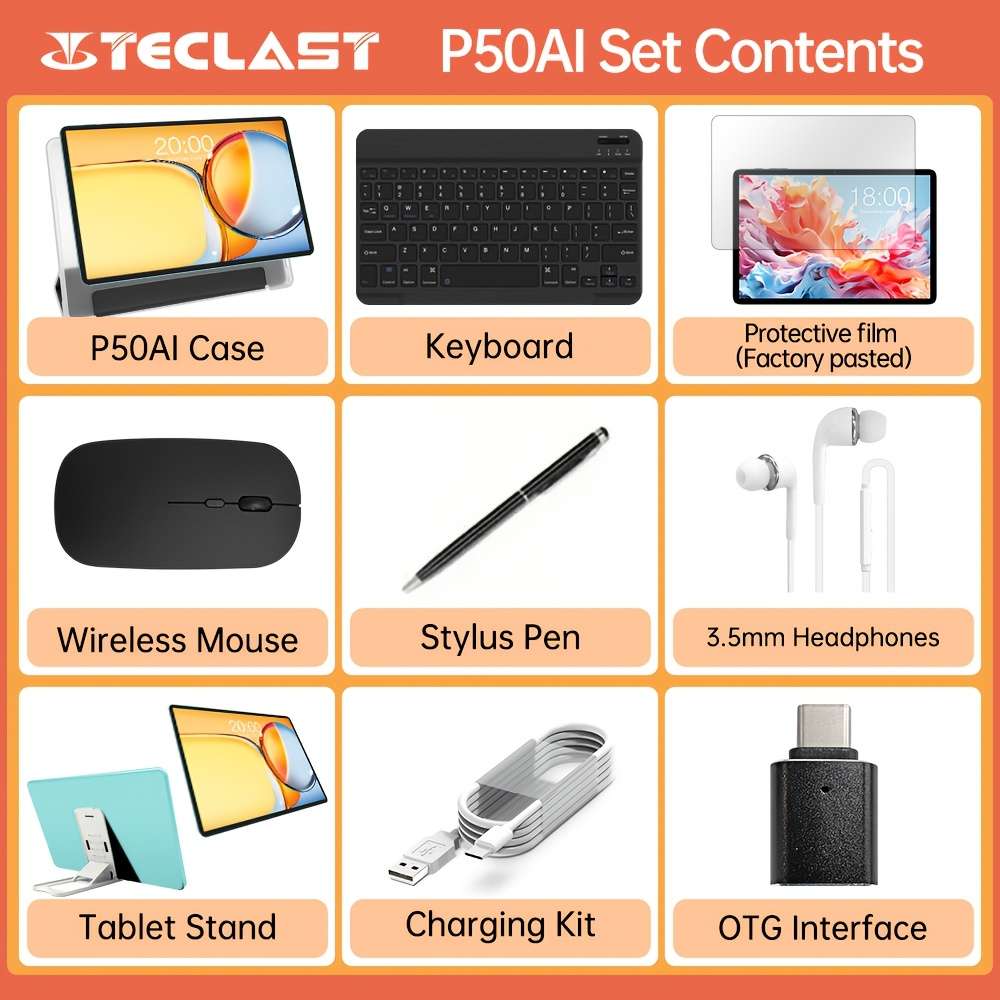 Lightweight Teclast P50 Tablet Allwinner For Kids Expandable Storage System 6Gb
