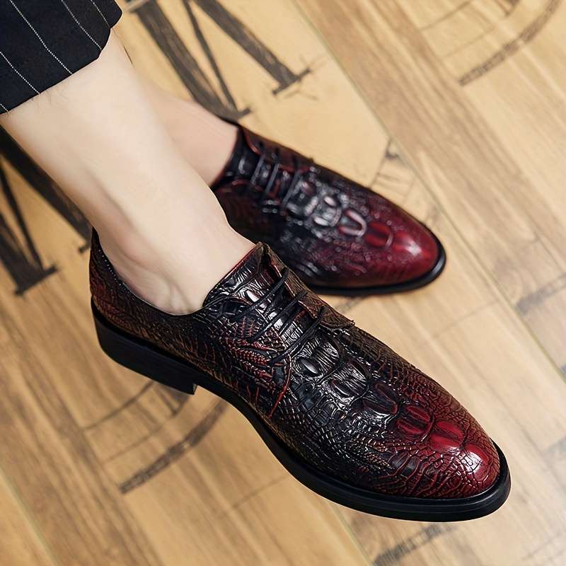 Mens Leather Shoes Color 7262 Wine Red Sizeuk 9.5