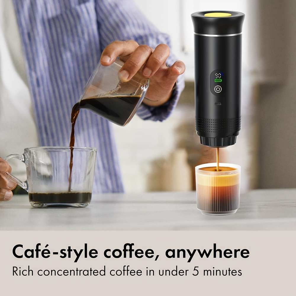 Upgrade Edition Portable Espresso Machine With Digital Display And Stand Type