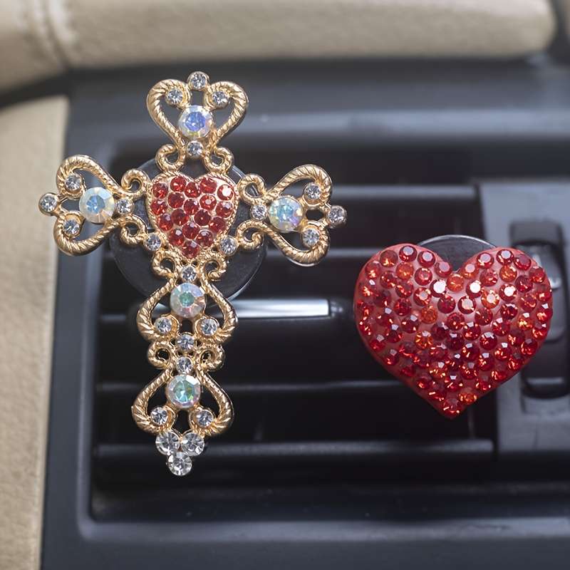 Car Interior Decor  2Pcs Red