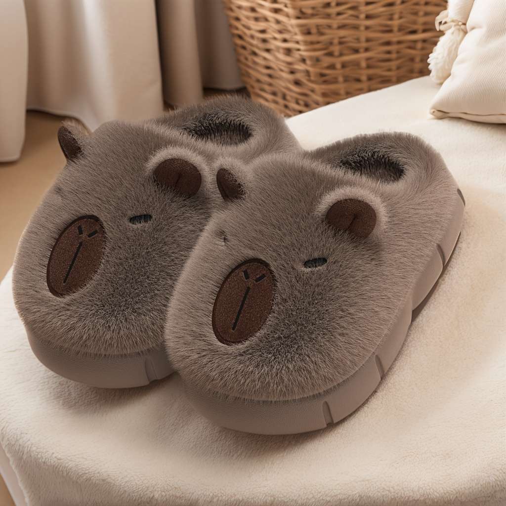 Cotton Slippers Color Grey Sizeuk 6-6.5 Big Kid