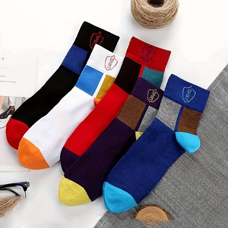 5 Pairs Mixed One Size High Elastic Socks