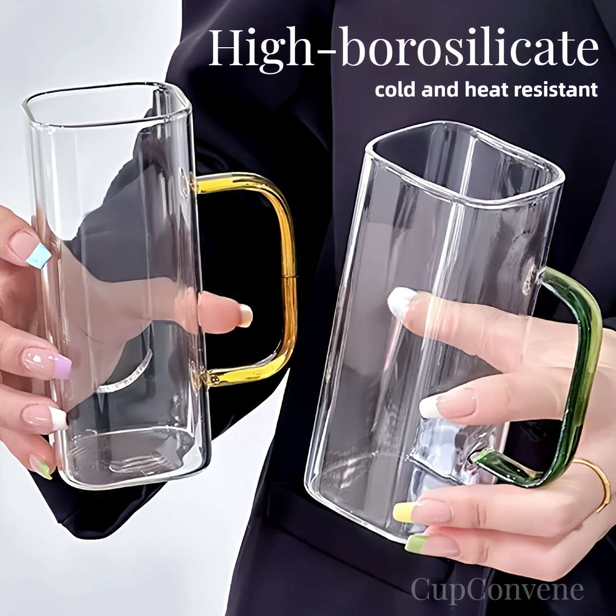 Water Cup Color Green Handle Quantity4
