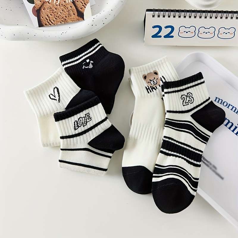 Women S Socks Color 5 Pairs Of Random Mixed Colors Size Onesize