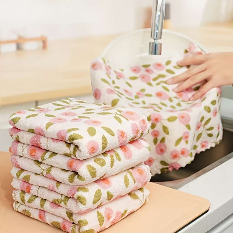 Rag Quantity 4 Piece Set Lavender Purple 2Pcs  Peach Color 2Pcs