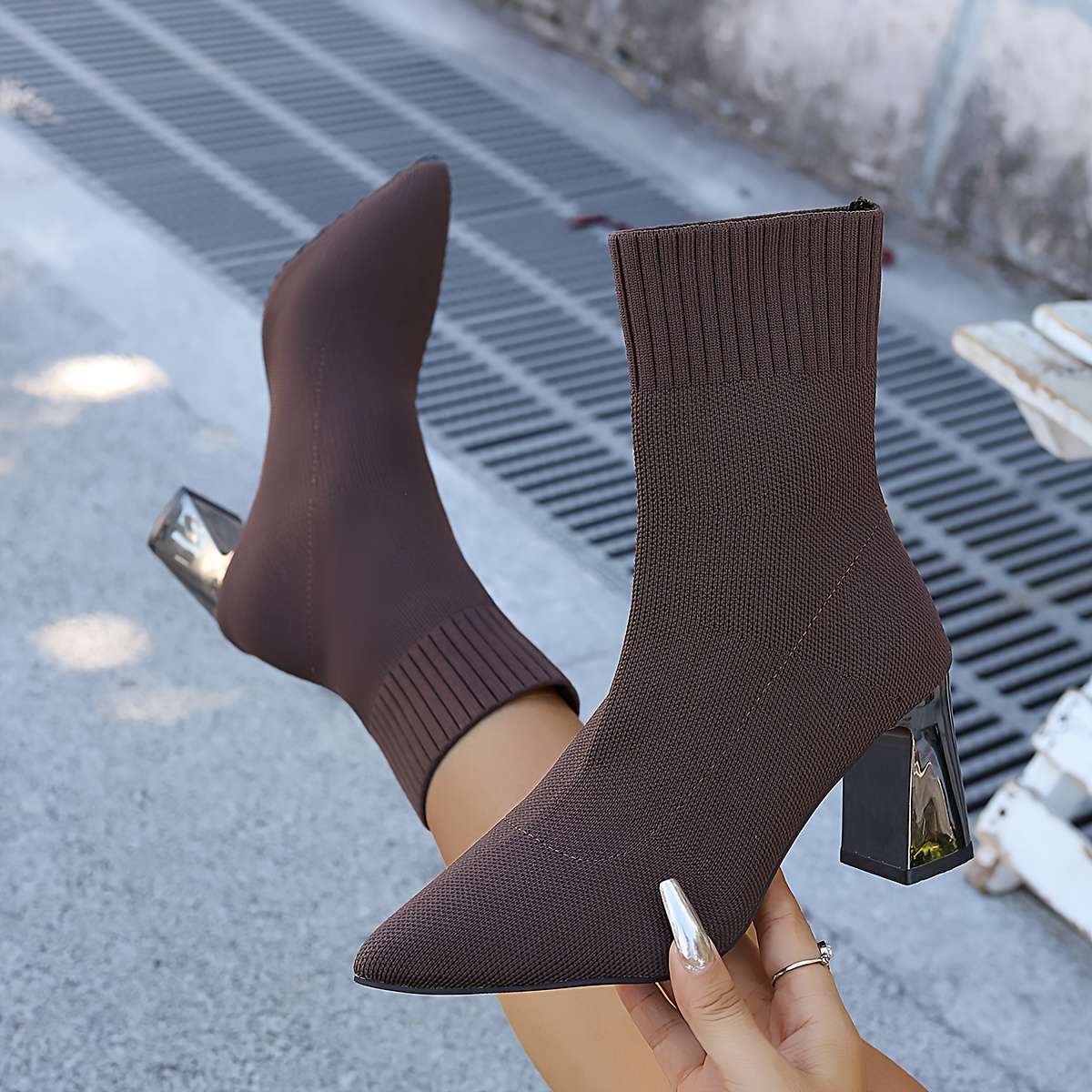 Women S High Heels Color Coffee Brown Sizeuk 7.5