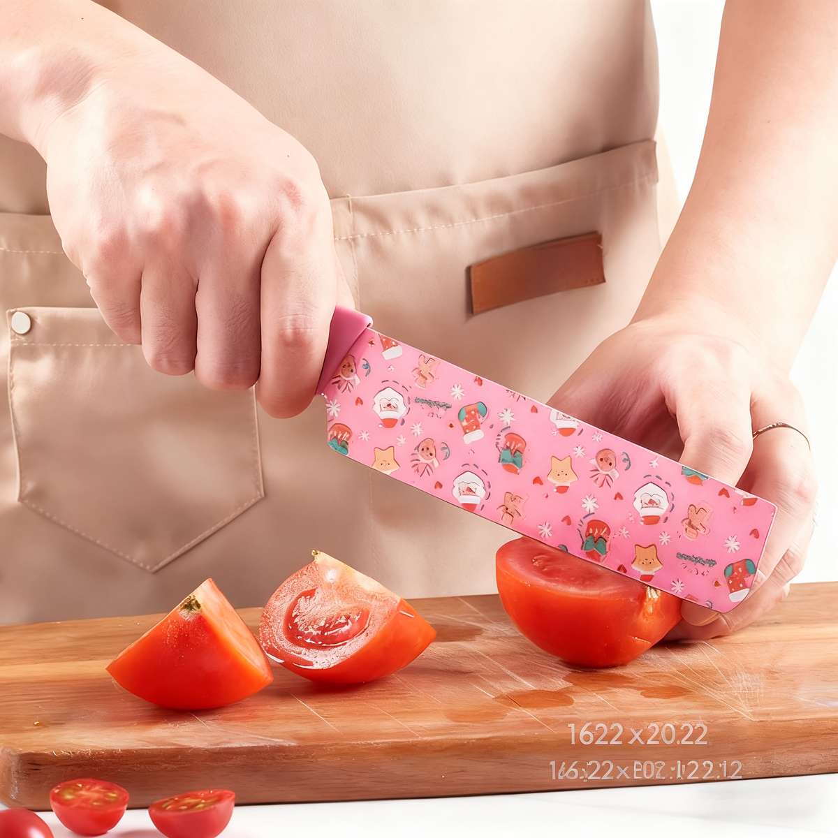 Stainless 6PCS Printed Kitchen Knife Set Stainless Steel Cleaver Christmas Gift
