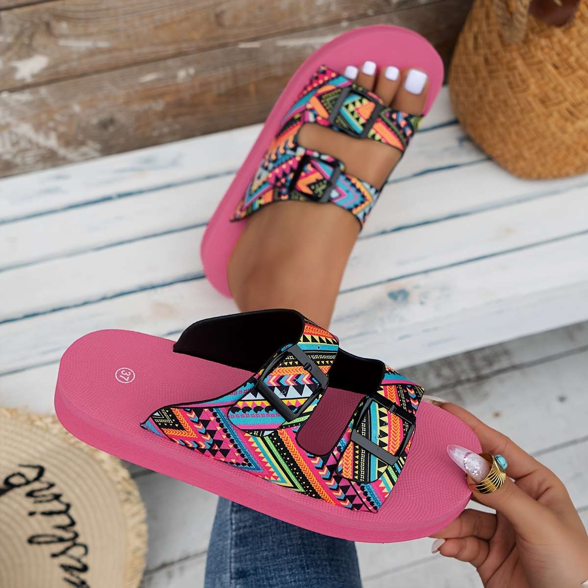 Sandals Color Black Sizeuk 7