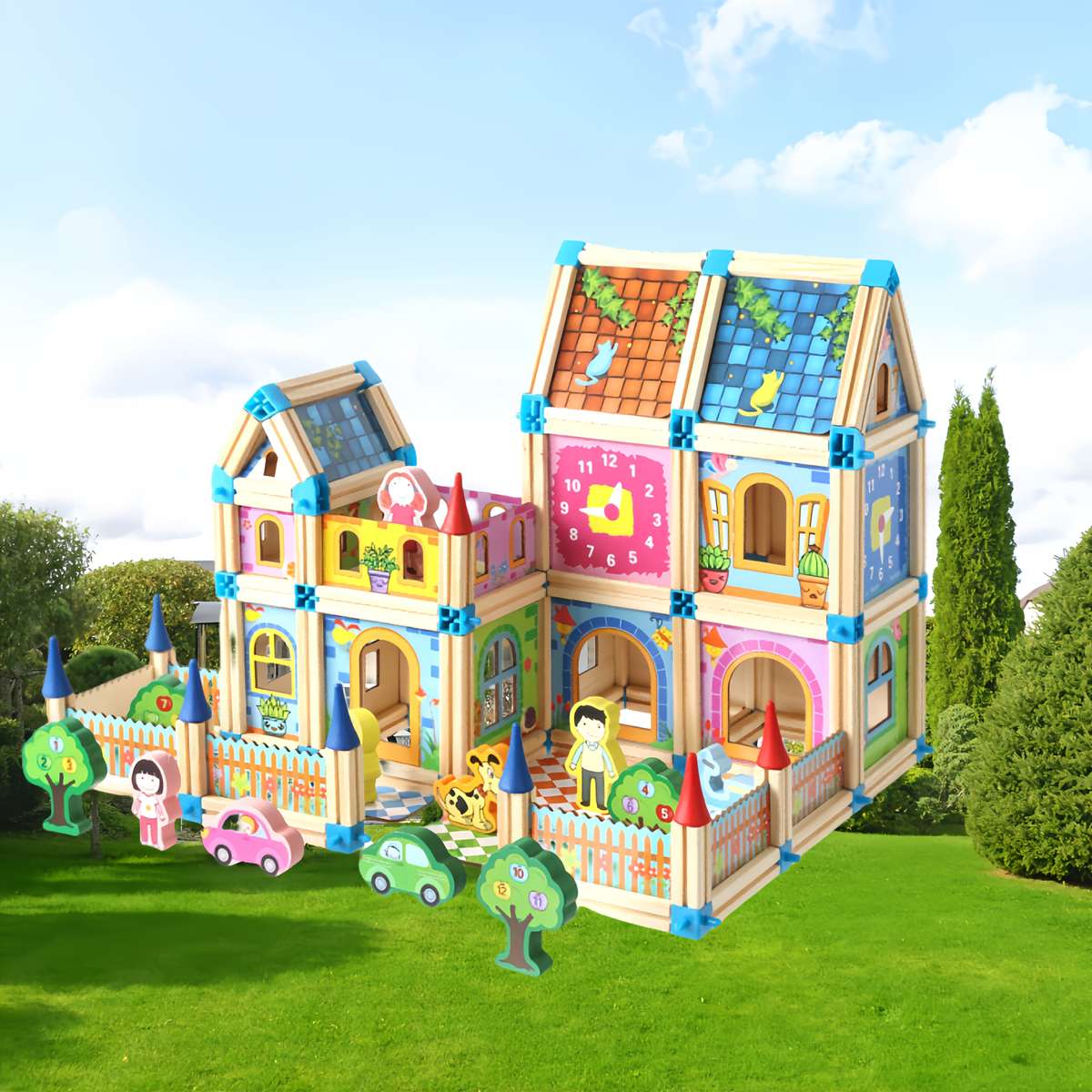 3D Building Model Puzzle Set Quantity 128Pcs