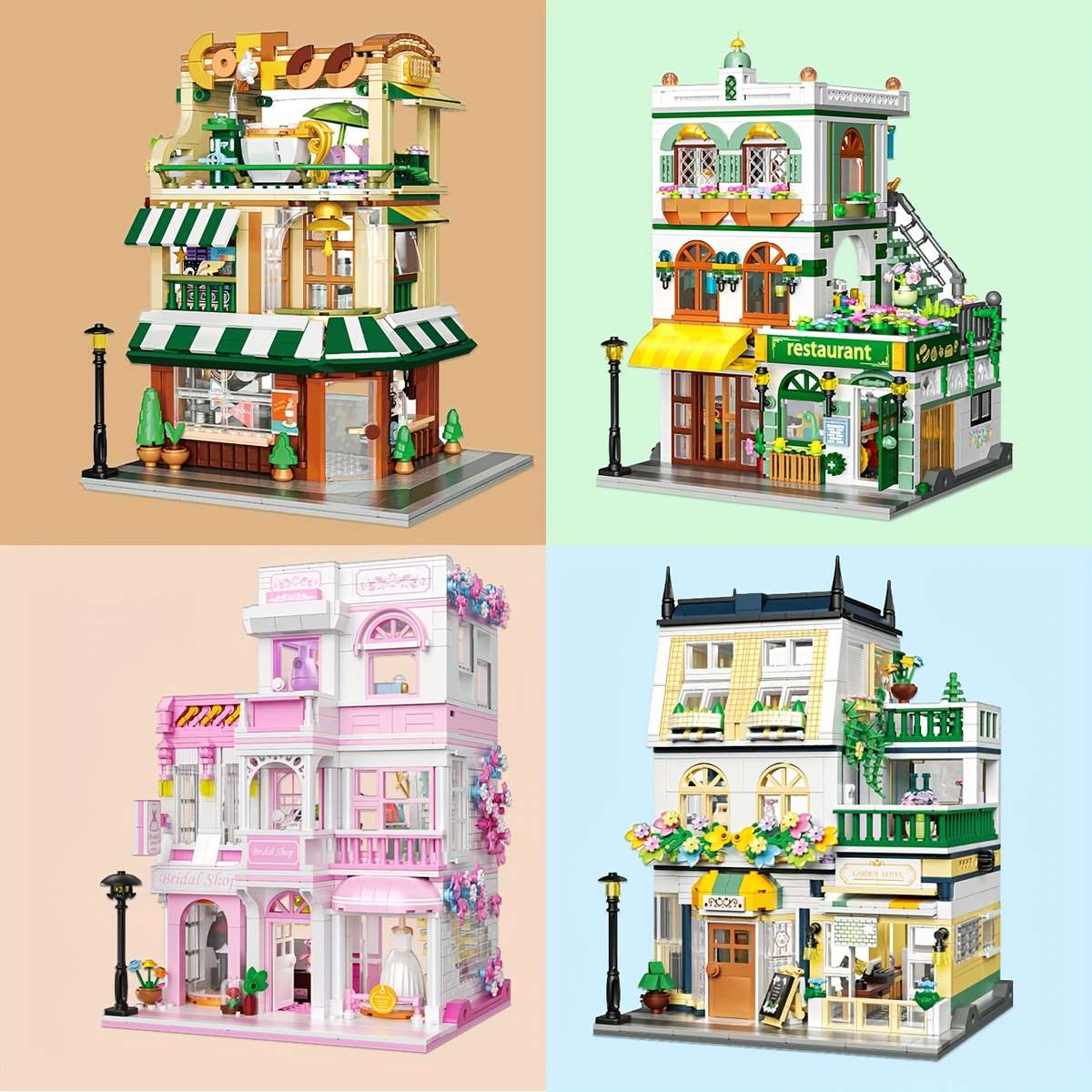 Building Toy Architectural Model Toy Set Style 613031 Floral Breeze Villa  998Pcs