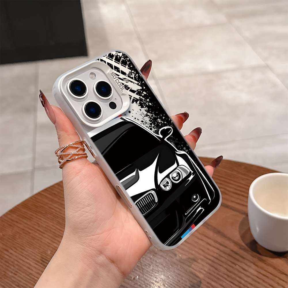 1Pc Mixed Color For iPhone 13 Luxury Car M Phone Case