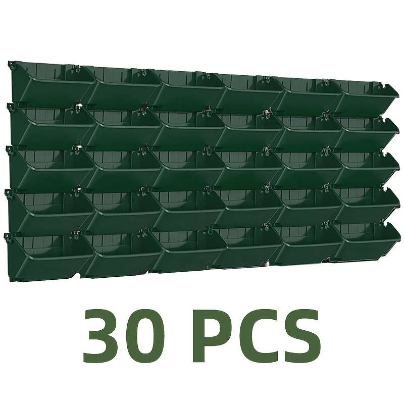 30Pcs Weather Resistant Wallmounted Vertical Planter Set Automatic Long Lasting