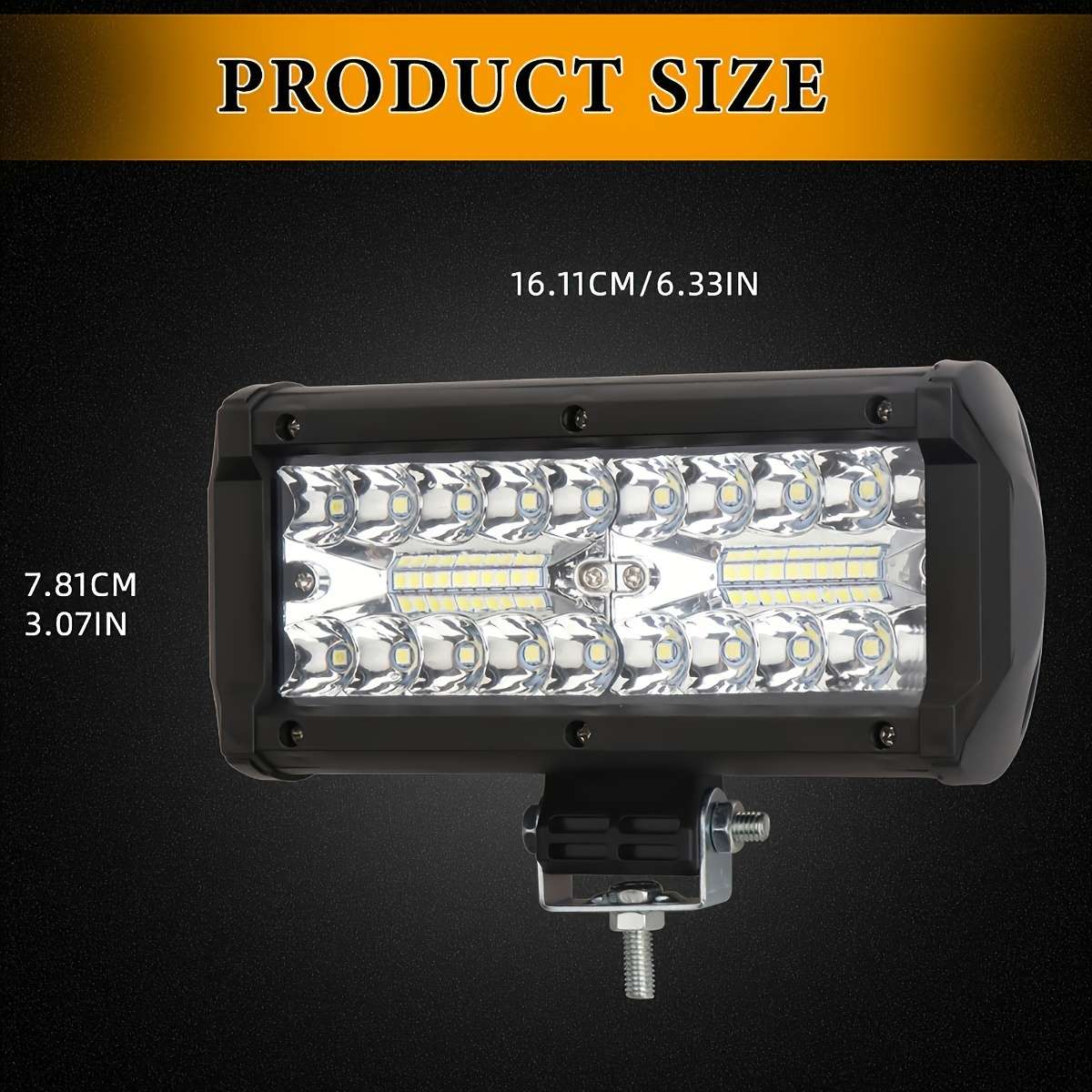 2pcs 7-Inch LED Light Bars 24000LM 40-SMD Universal Driving Fog & Daytime Running L