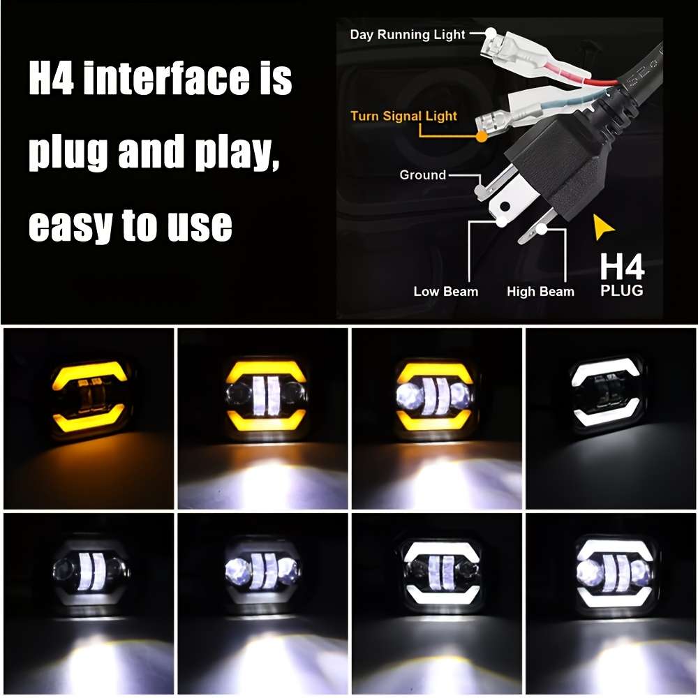 Car Lights Items 2Pcswhite Yellow Angel Eyes
