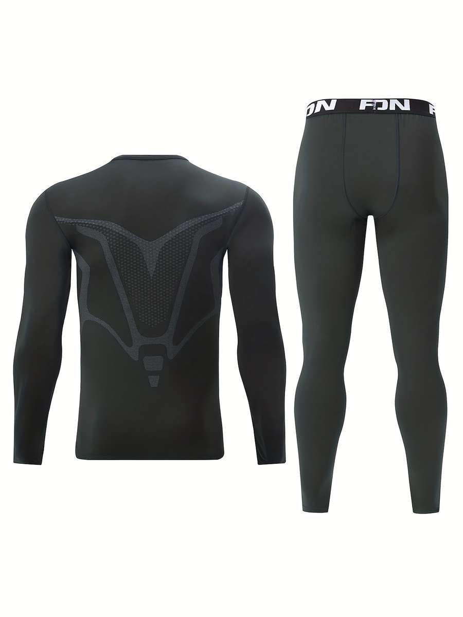 Thermal Underwear Color Black Bat Warm Set Sizem