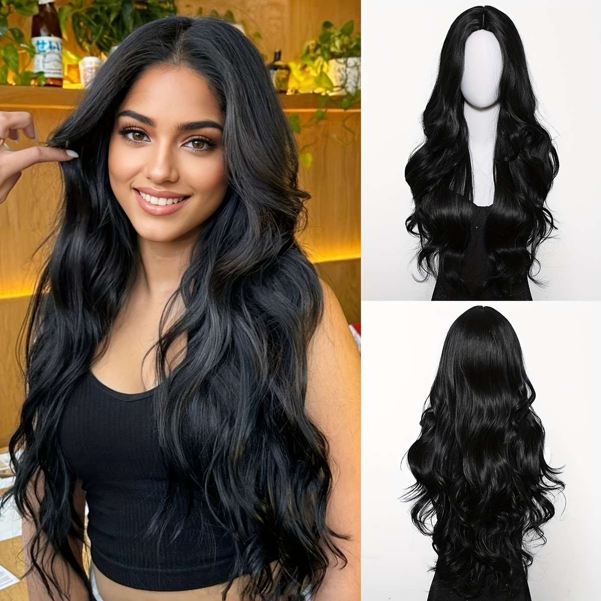 Women S Wigs Black Hair Length81.28Cm