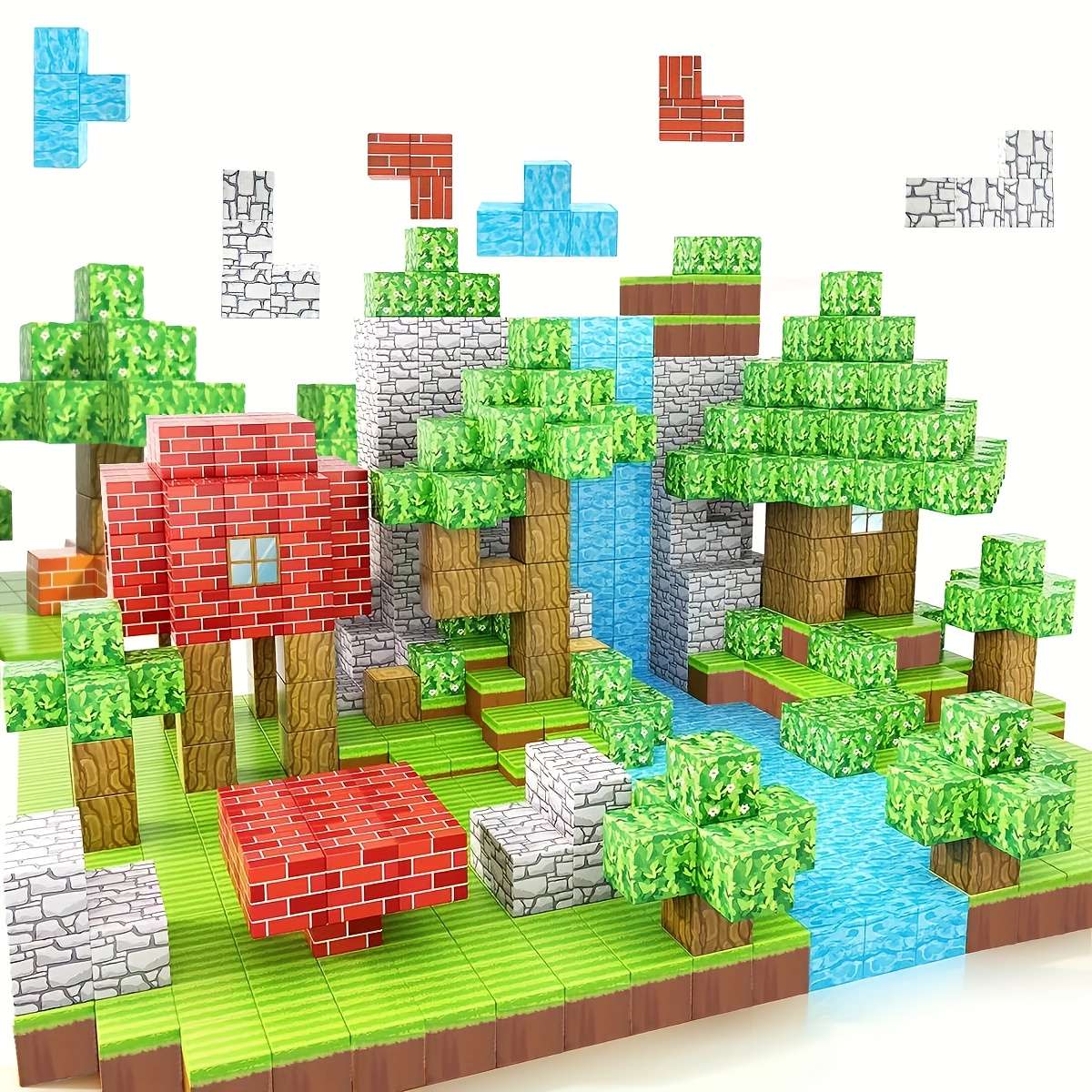 Building Toy Architectural Model Toy Set Model Random 500 Blocks