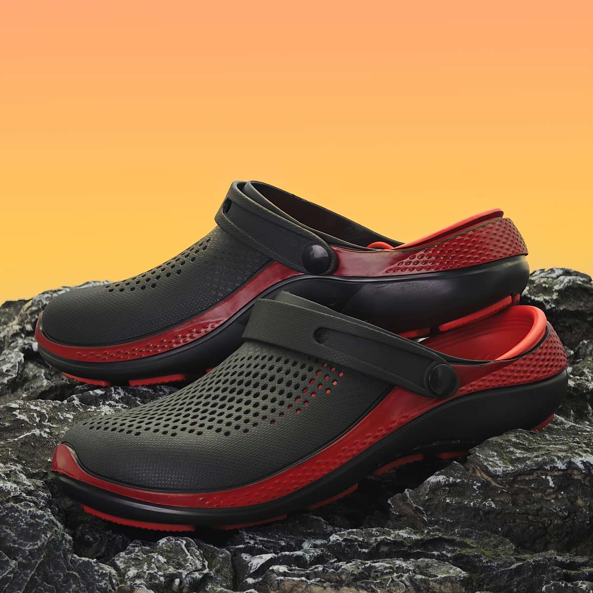 Men Slippers Summer Style Grey Size Uk 7