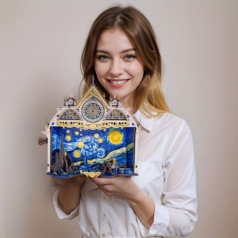 Building Toy Architectural Model Toy Set Items Starry Night