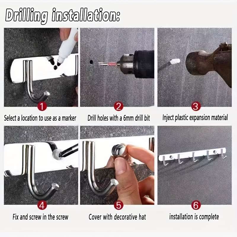 Hook Upmodel 7 Hooks Items Circle Hook Heavy Duty Hook