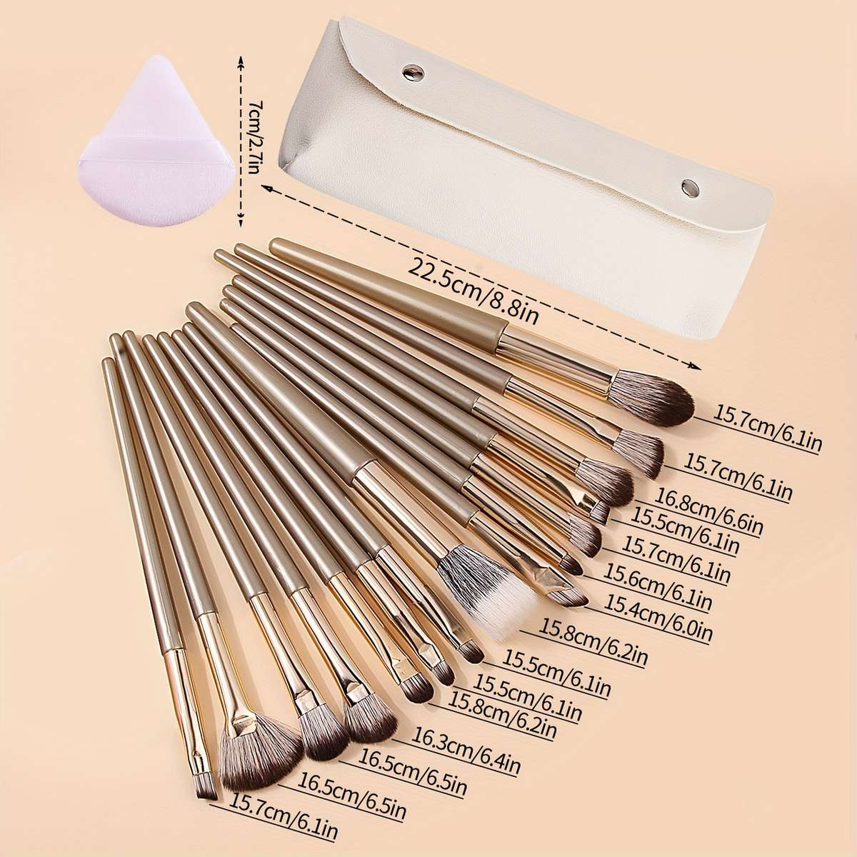 Makeup Brush Set Items Puff