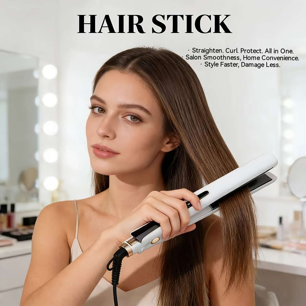Curling Iron Items Top Configuration Ivory White
