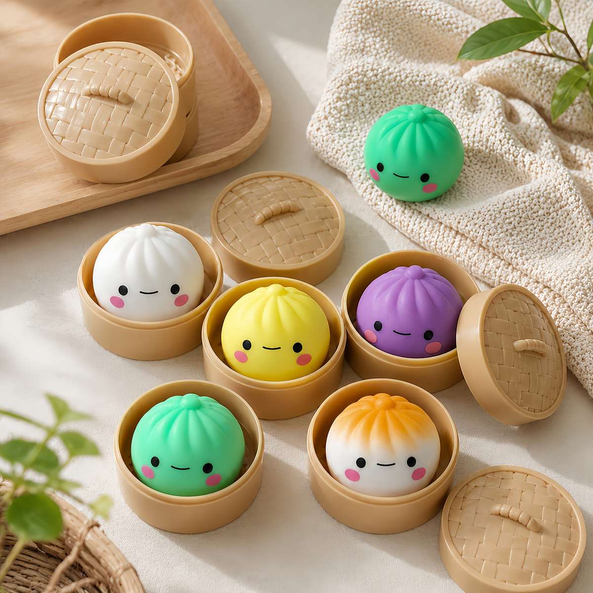 Squeezable Toys Style 2Pcs New Fun Buns With Cage