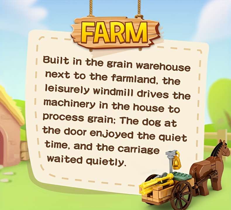 Building Toy Architectural Model Toy Set Color Granary  720 Pieces