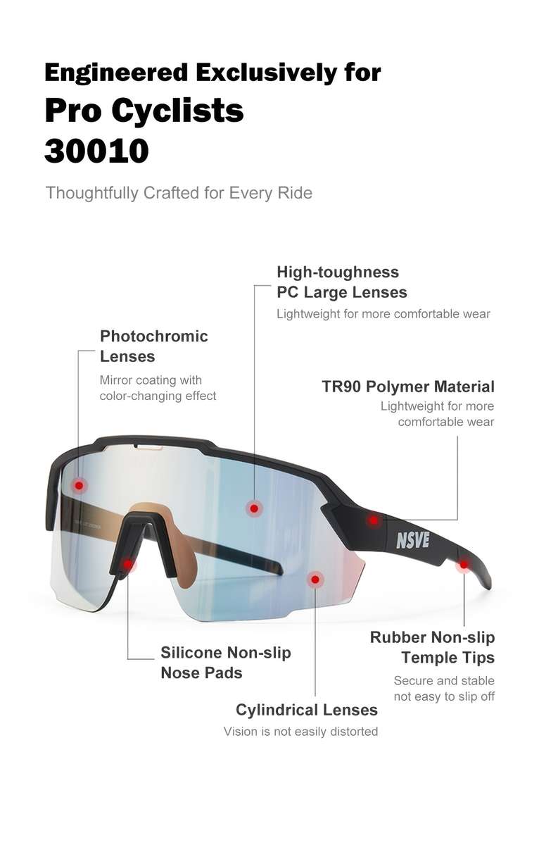 Cycling Glasses Model Nsve Matte Black Frame Rose Golden Lens
