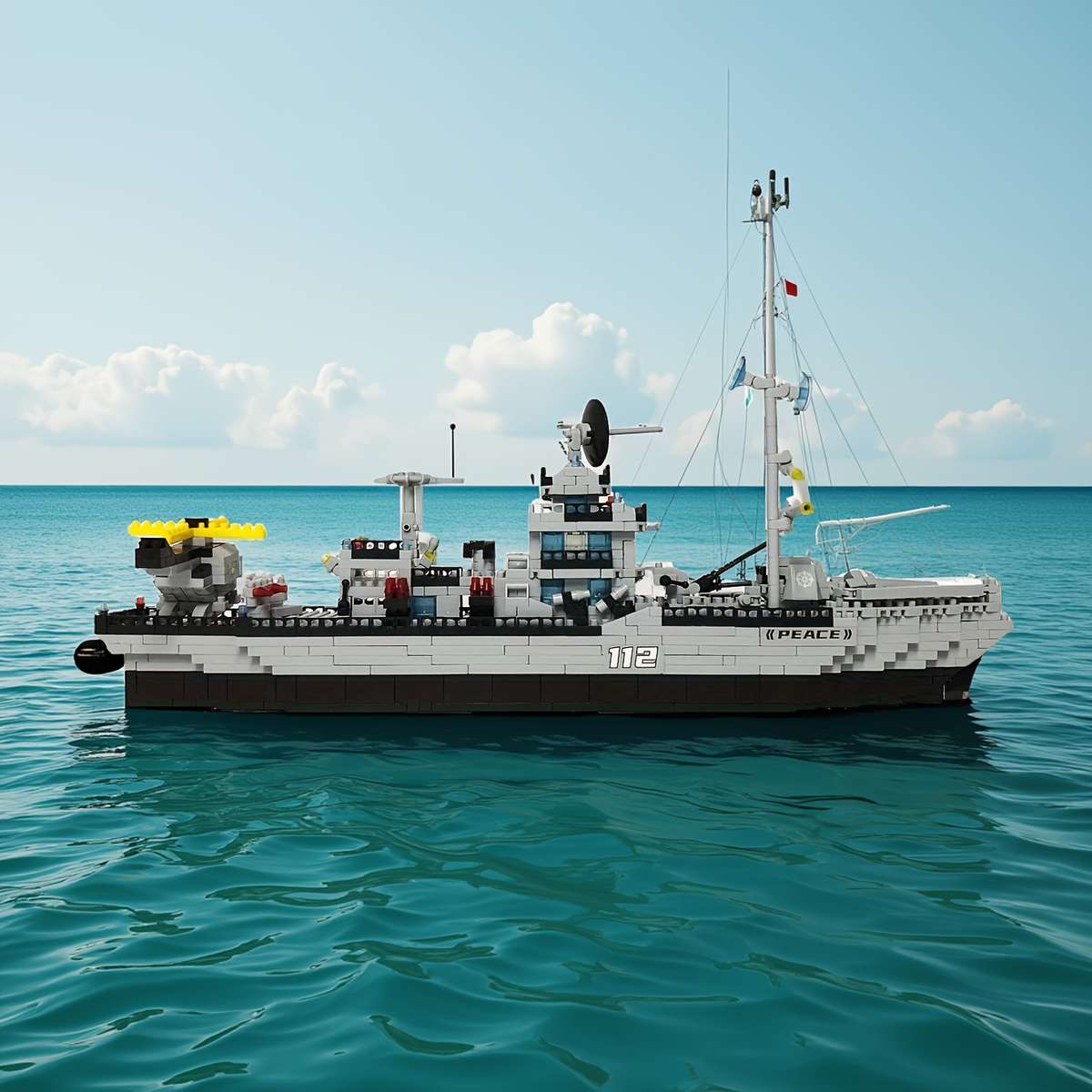 3D Jigsaw Puzzle Model Ship Color Blue Boat 800Pcs