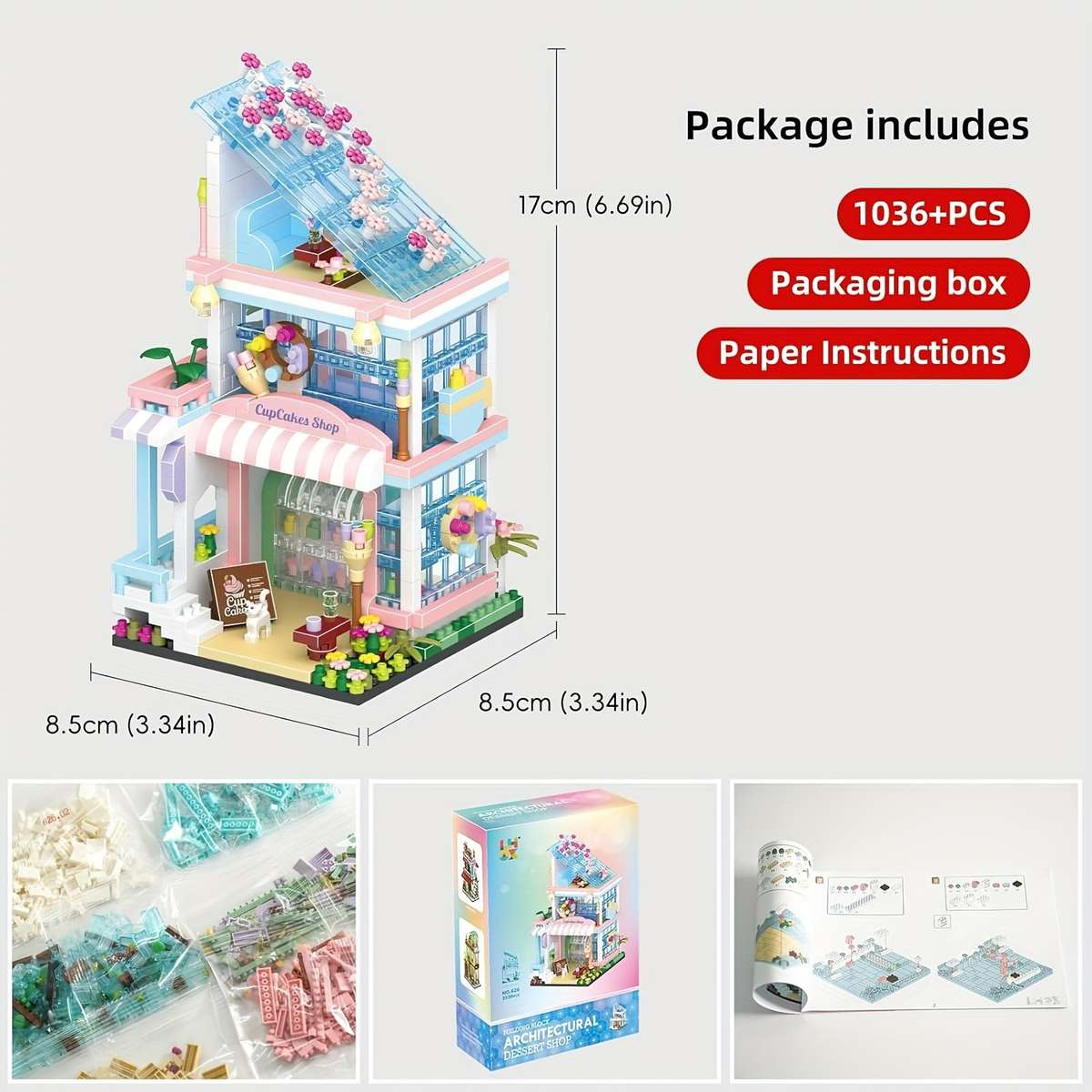 Building Toy Architectural Model Toy Set Model Cake Shop