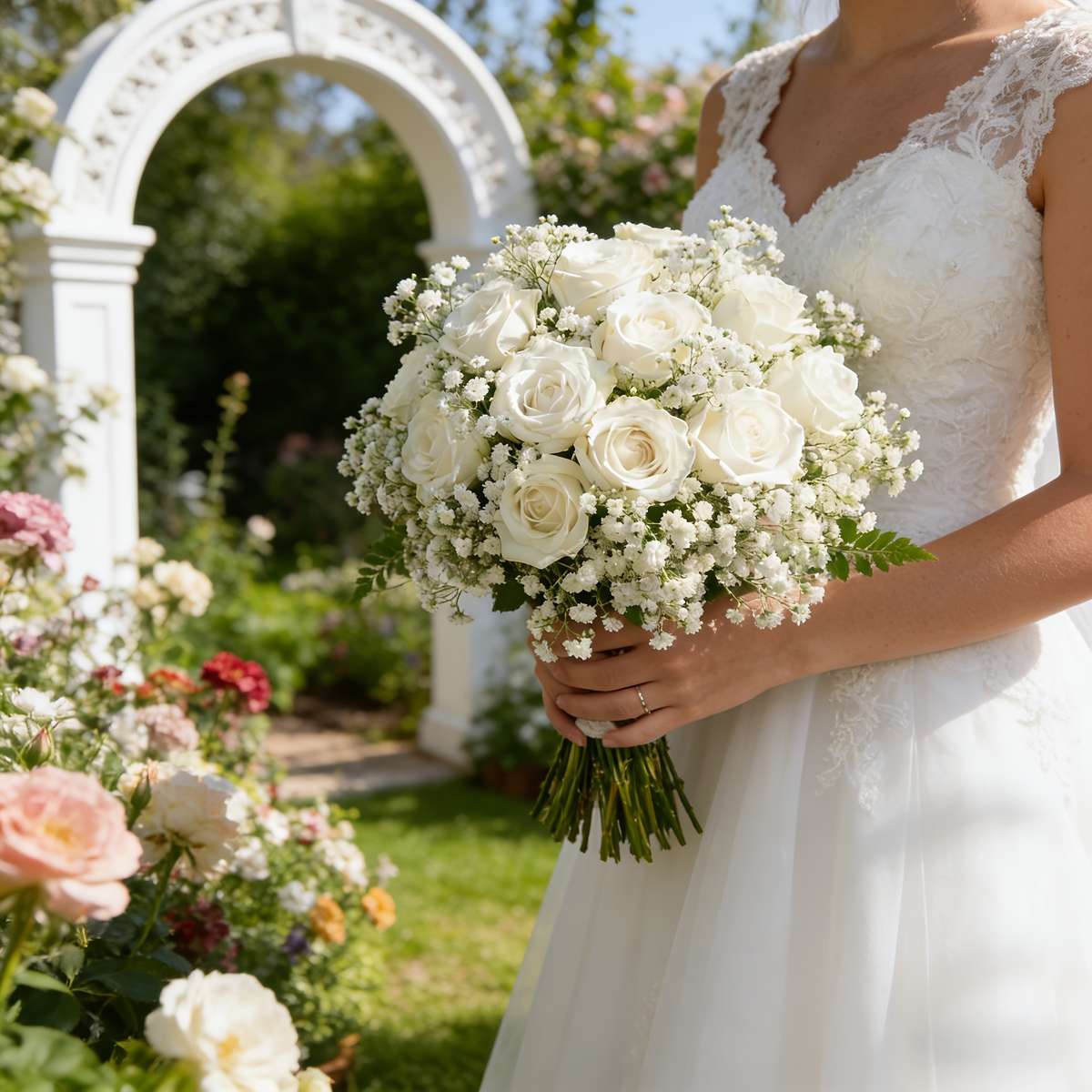 Wedding Supplies Style 5 Roses  20 Baby'S Breath