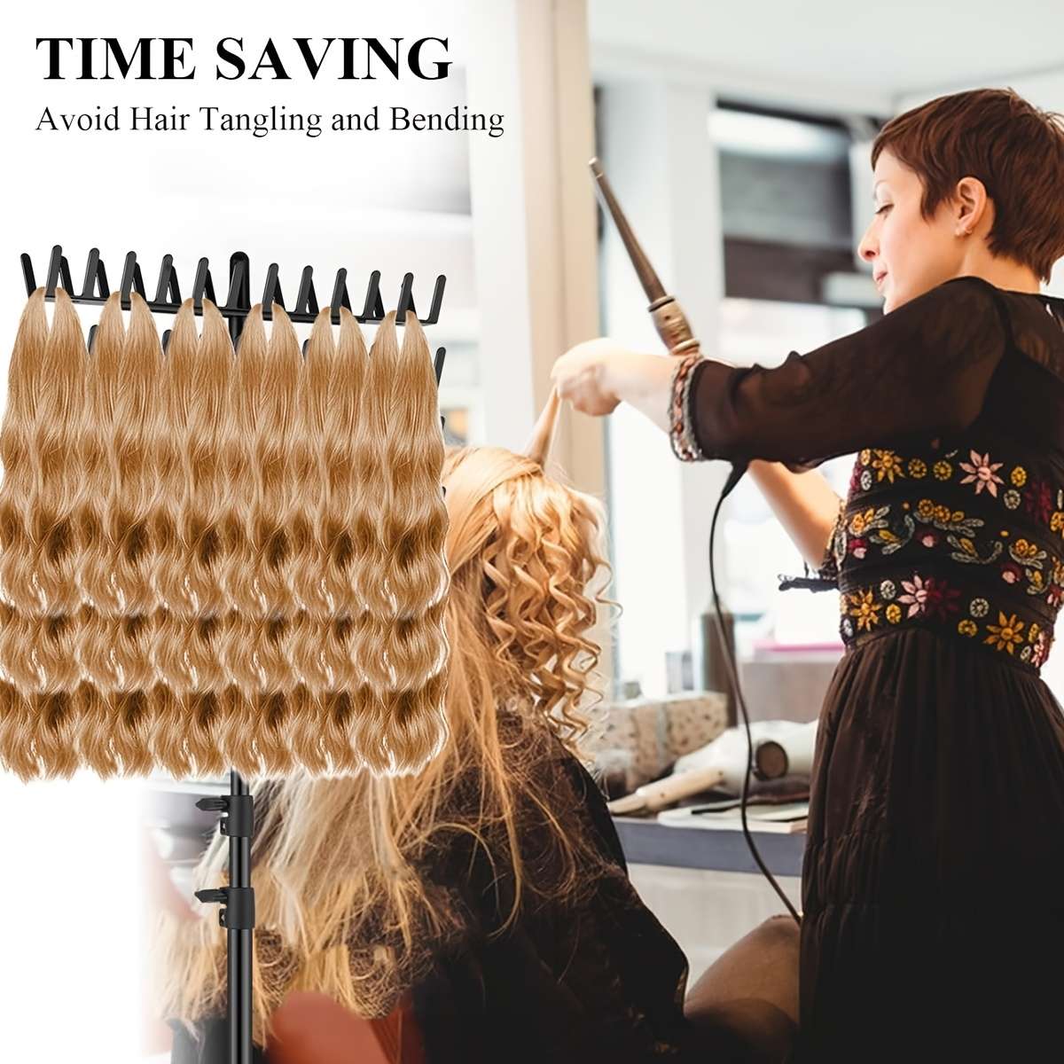 Hair Braiding Products Color Braiding Stand  Purple Ruler 3Piece Set