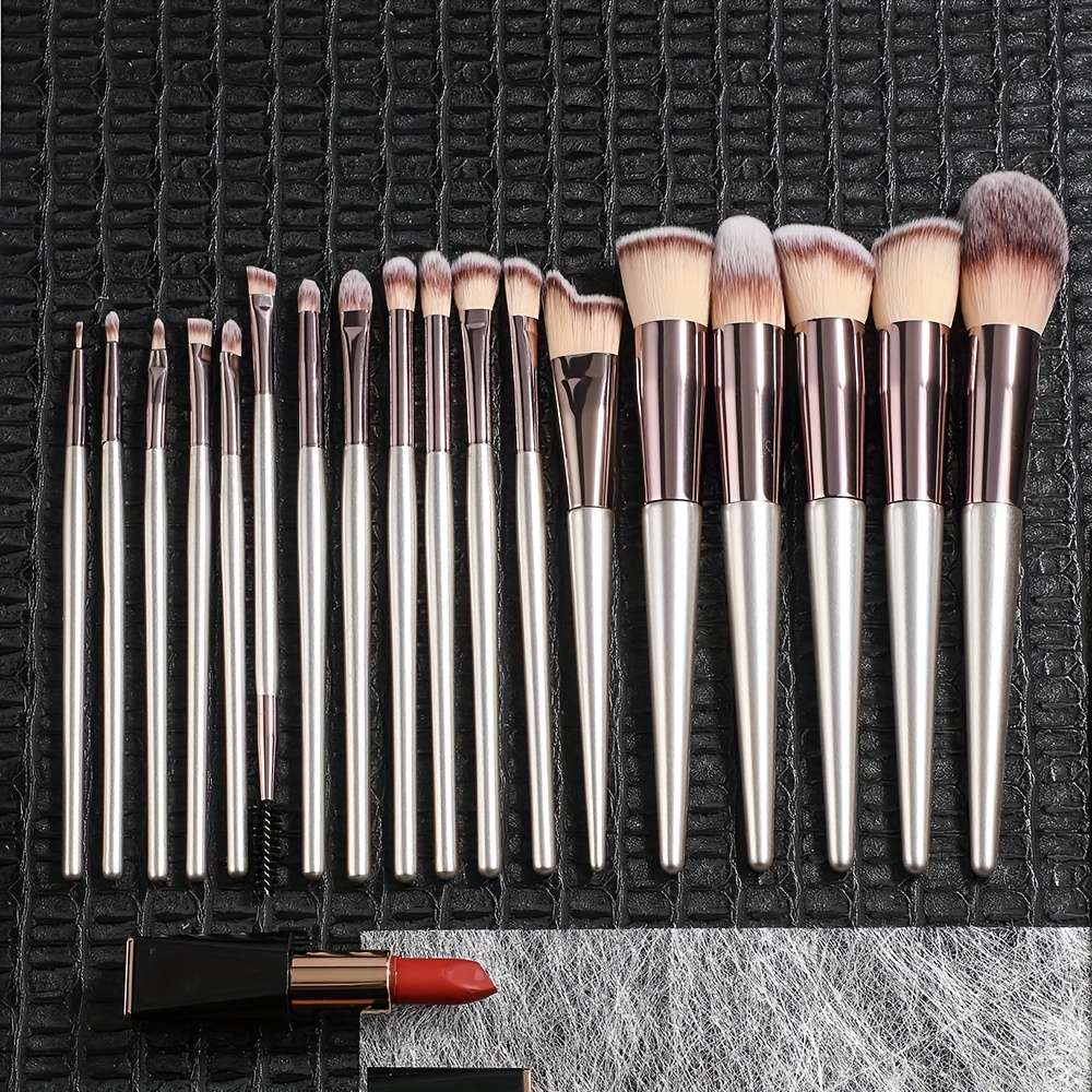 Makeup Brush Set Color Champagne