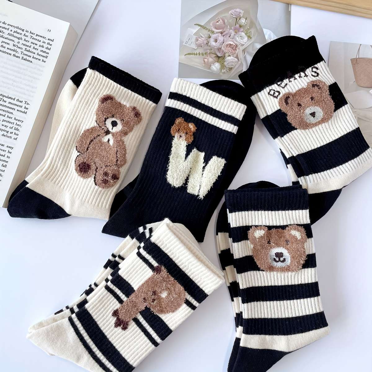 Women S Socks Color Mixed Color 5 Pairs Size Onesize