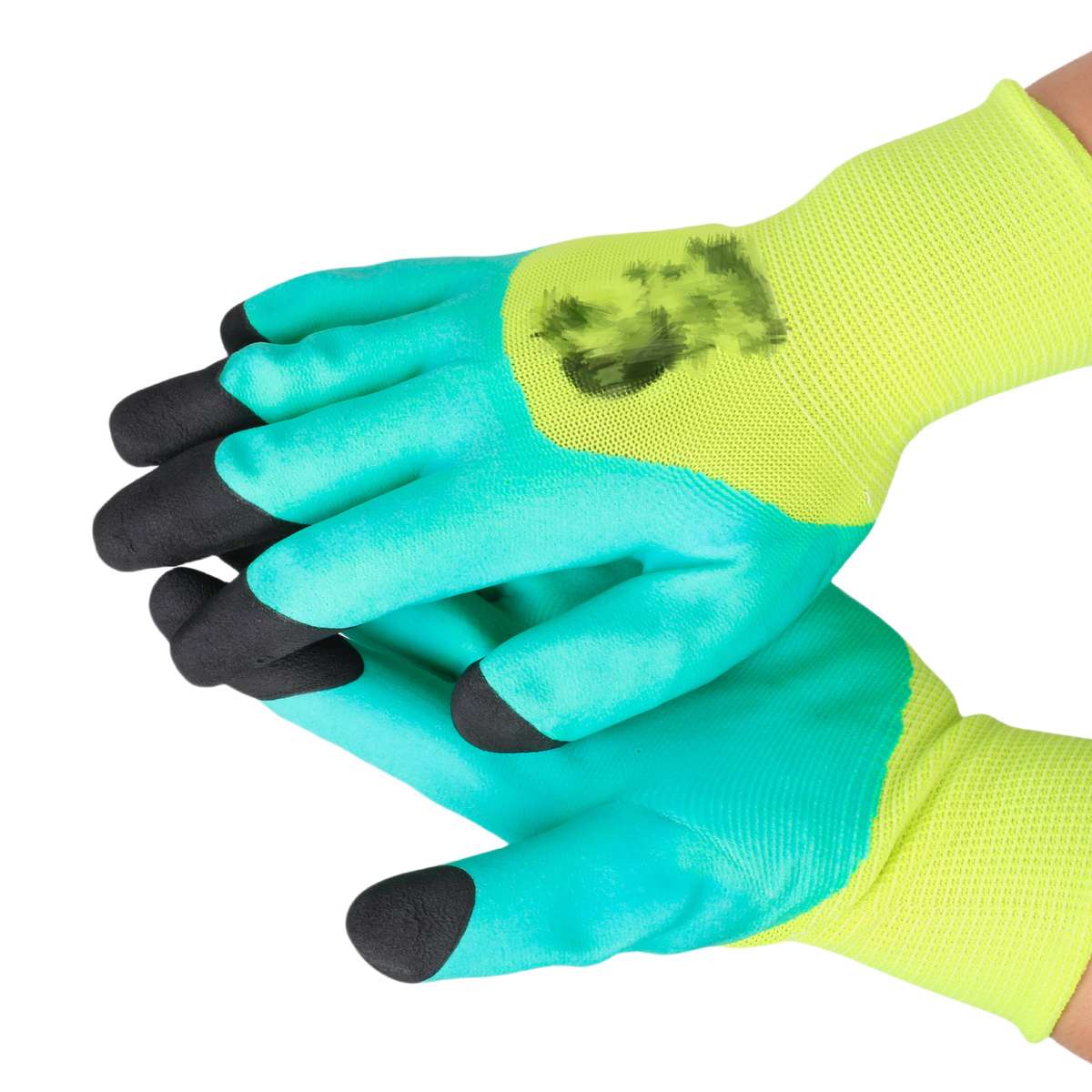 1Pair Black Finger Thickened Multi Purpose Work Gloves