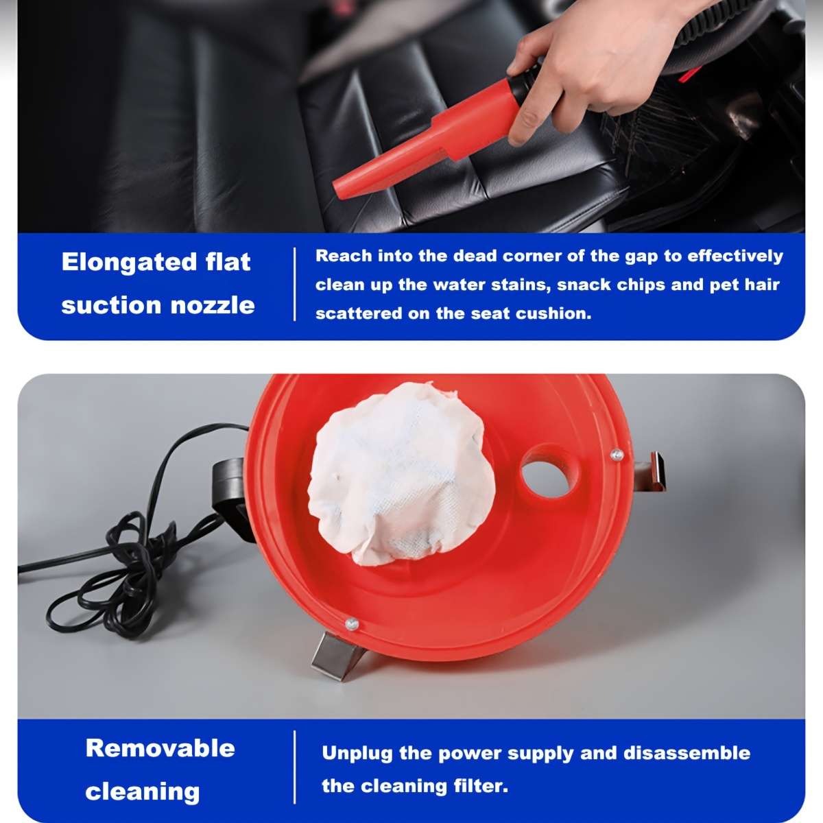 Vacuum Cleaner Color Red Includes 3 Heads