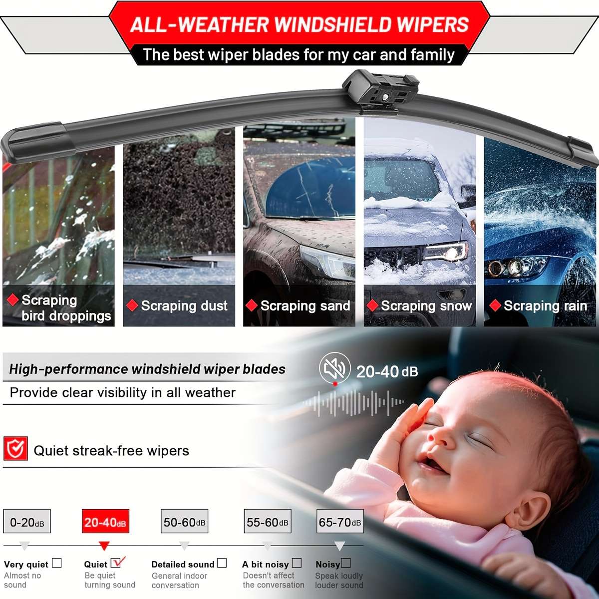 Windshield Wipers Size 24 15 B5