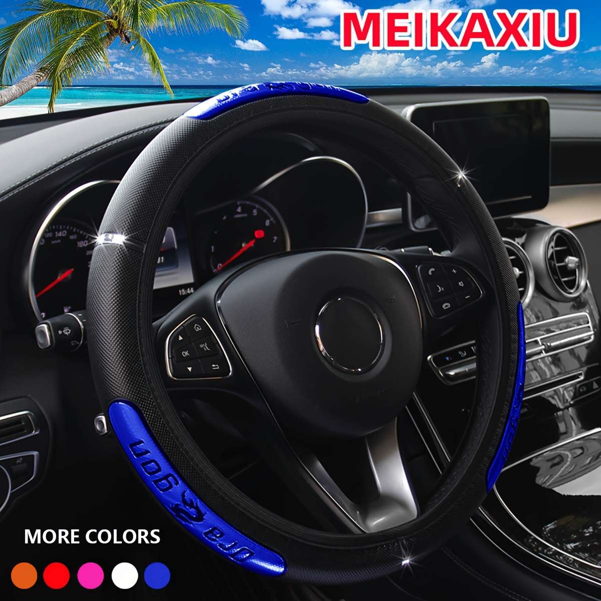 Car Steering Wheel Cover Orange
