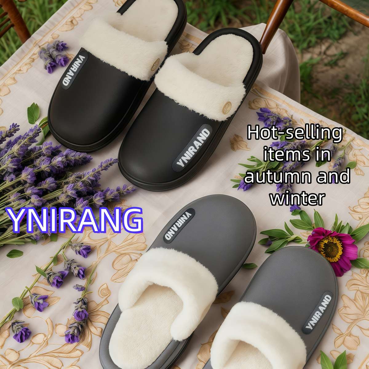 Cotton Slippers Color Grey Sizeuk 6.5-7