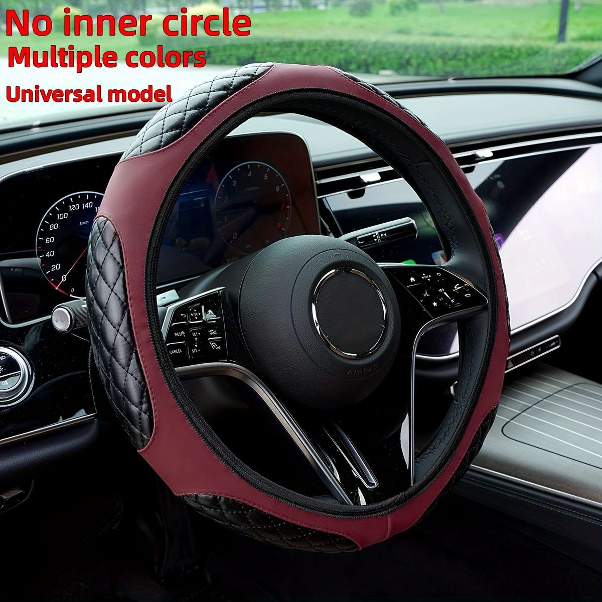 Car Steering Wheel Cover Deep Grey