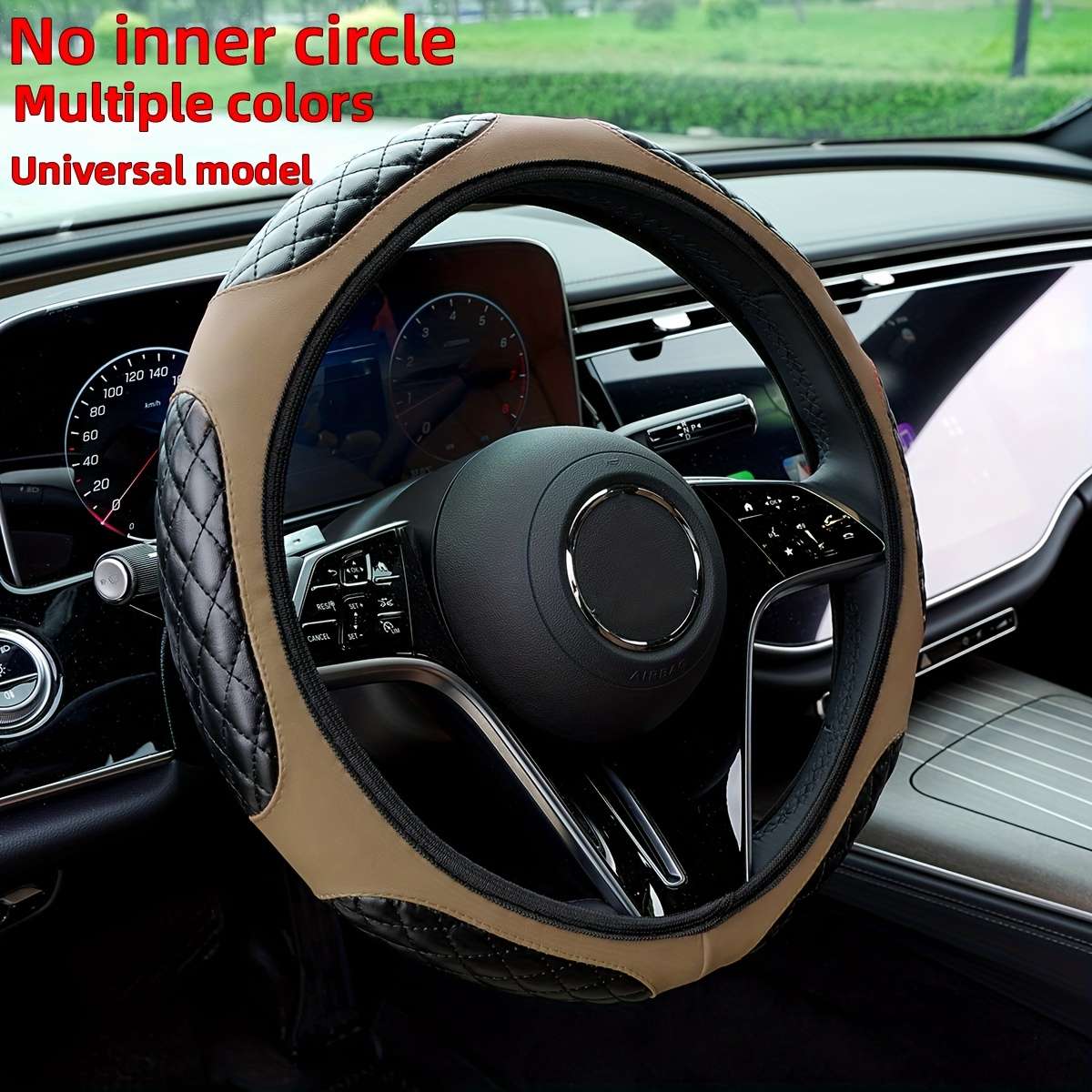 Car Steering Wheel Cover Deep Grey