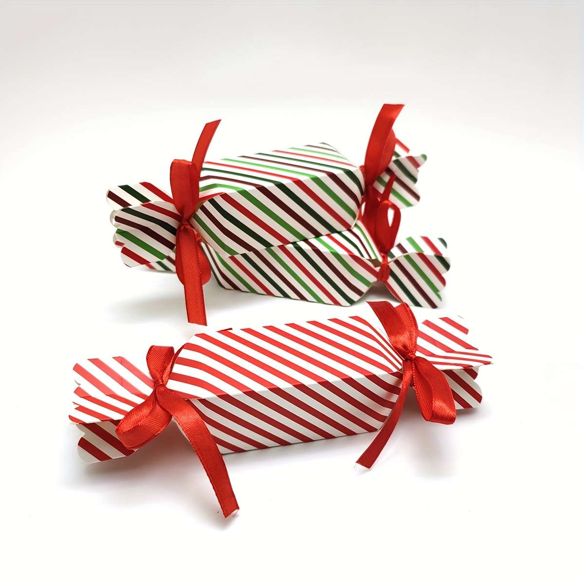 Christmas Gift Boxes Color Red Stripe Quantity 90Pcs